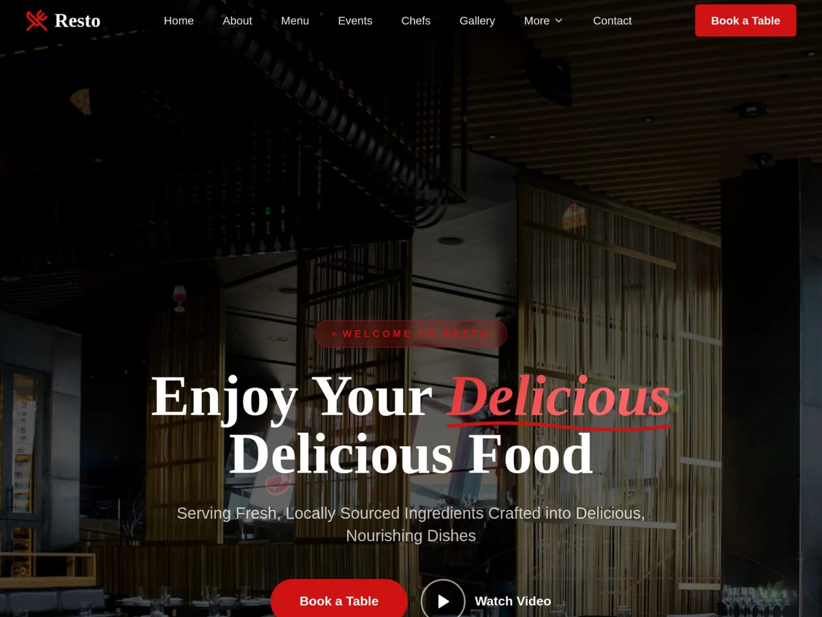 Resto - Modern Restaurant & Café Website Template